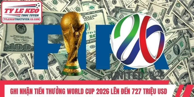 Ghi nhận tiền thưởng World Cup 2026 lên đến 727 triệu USD