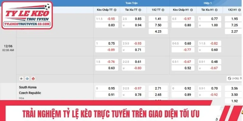 Trải nghiệm Tỷ lệ kèo trực tuyến trên giao diện tối ưu