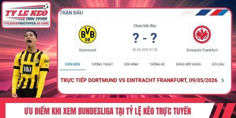 Ưu điểm khi xem Bundesliga tại Tỷ lệ kèo trực tuyến